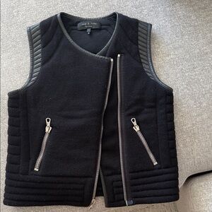 Rag & Bone Black Textured Vest